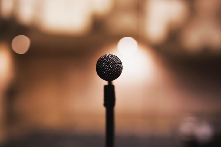 Microphone as a symbol of definition communication
