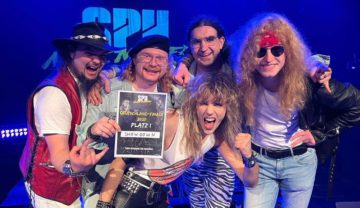Der SPH Music Masters feierte Finale. Eine Nahaufnahme eines Gitarristen am Gitarrenhals